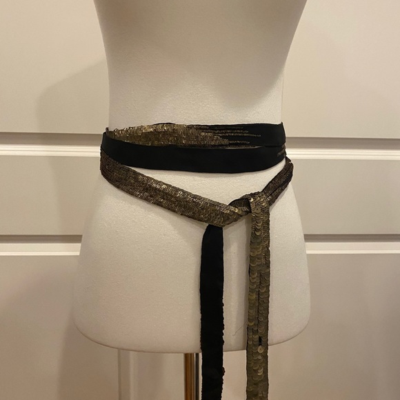 VINTAGE sequin long belt - Picture 2 of 12